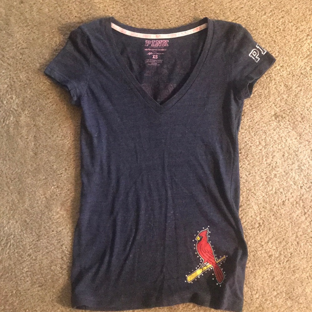 Pink St. Louis cardinal tshirt